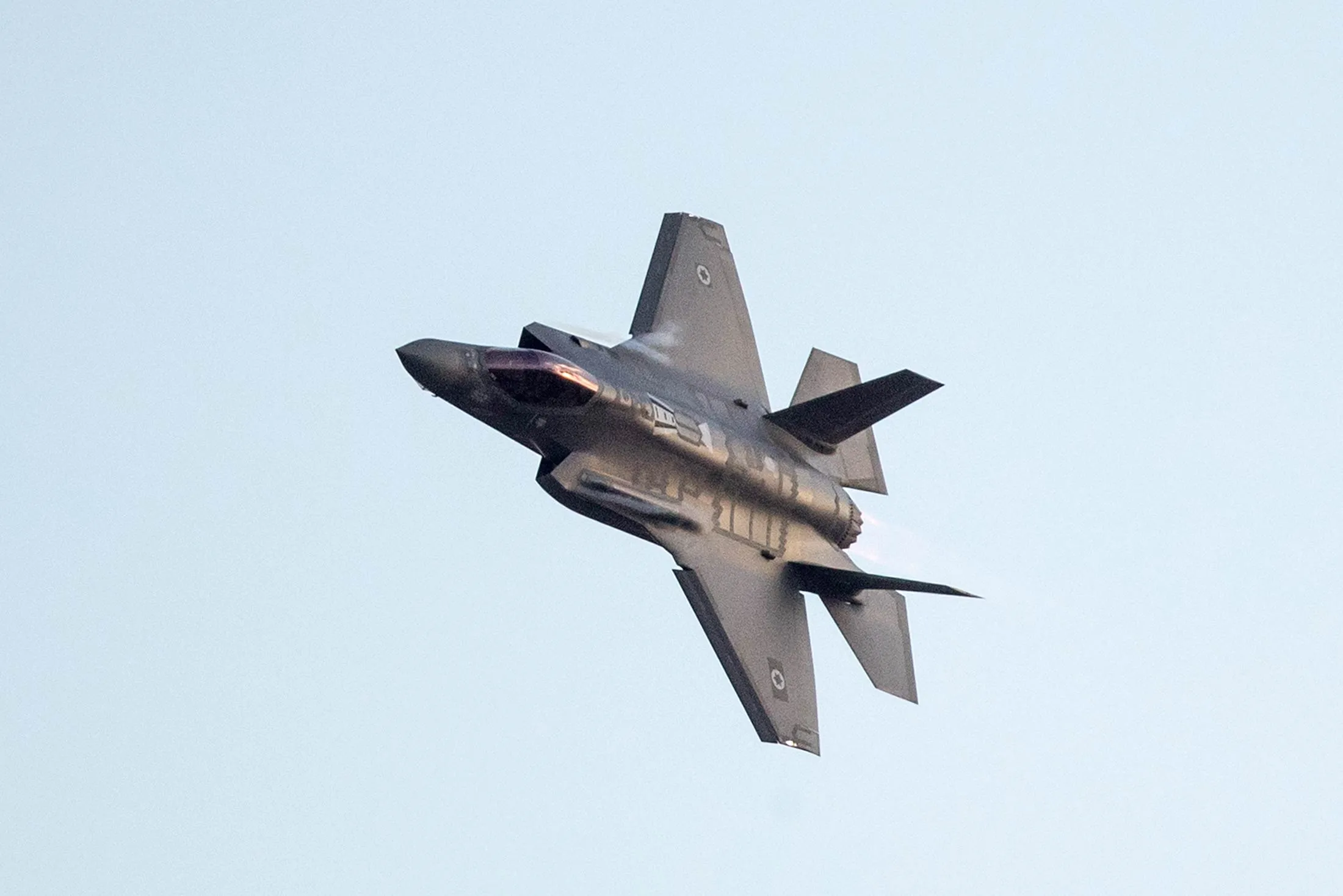 An Israeli F-35 fighter jet.
