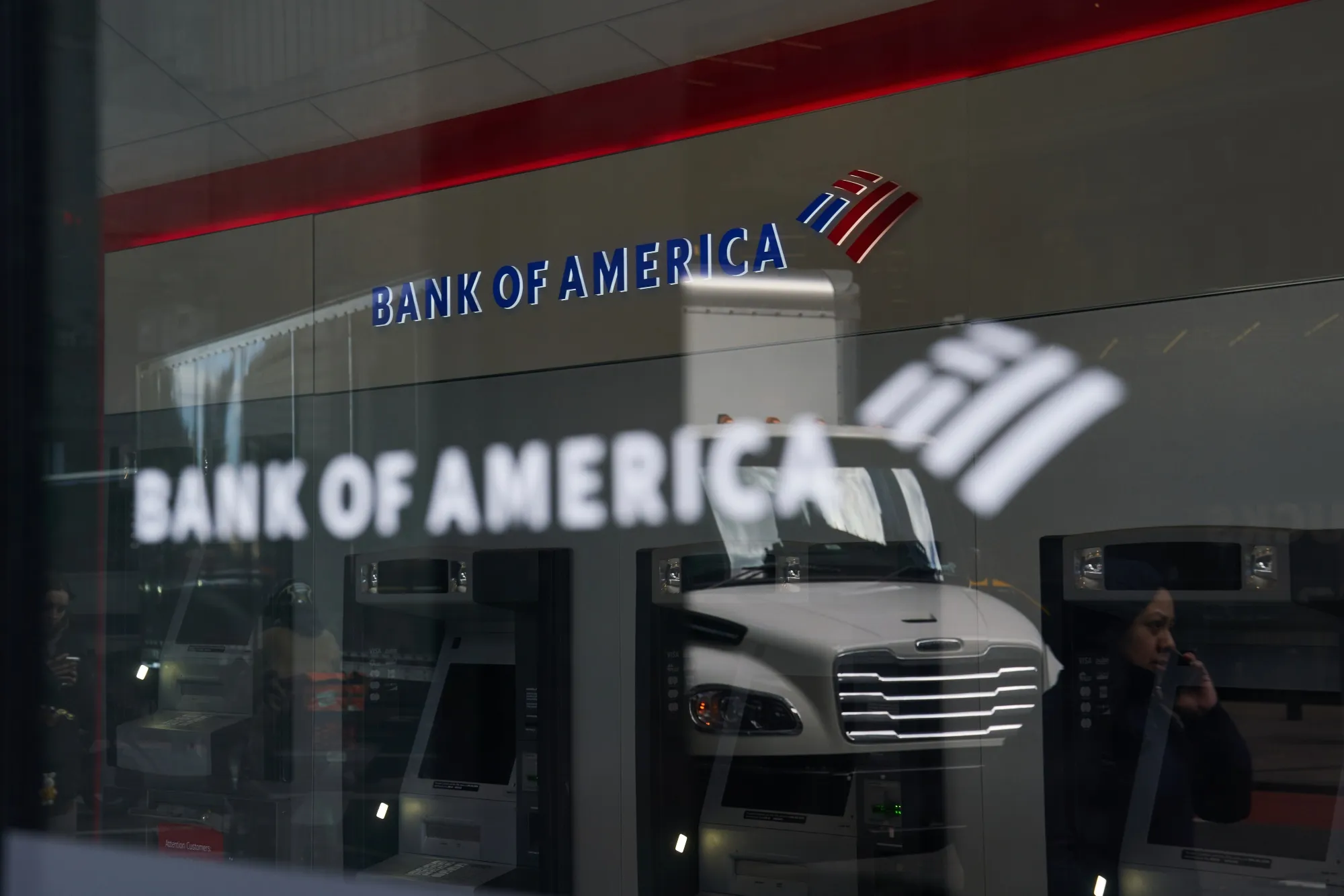 A Bank of America branch in New York on April 8.