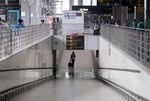 Travelers at Indira Gandhi International Airport in New Delhi in August 2021. 