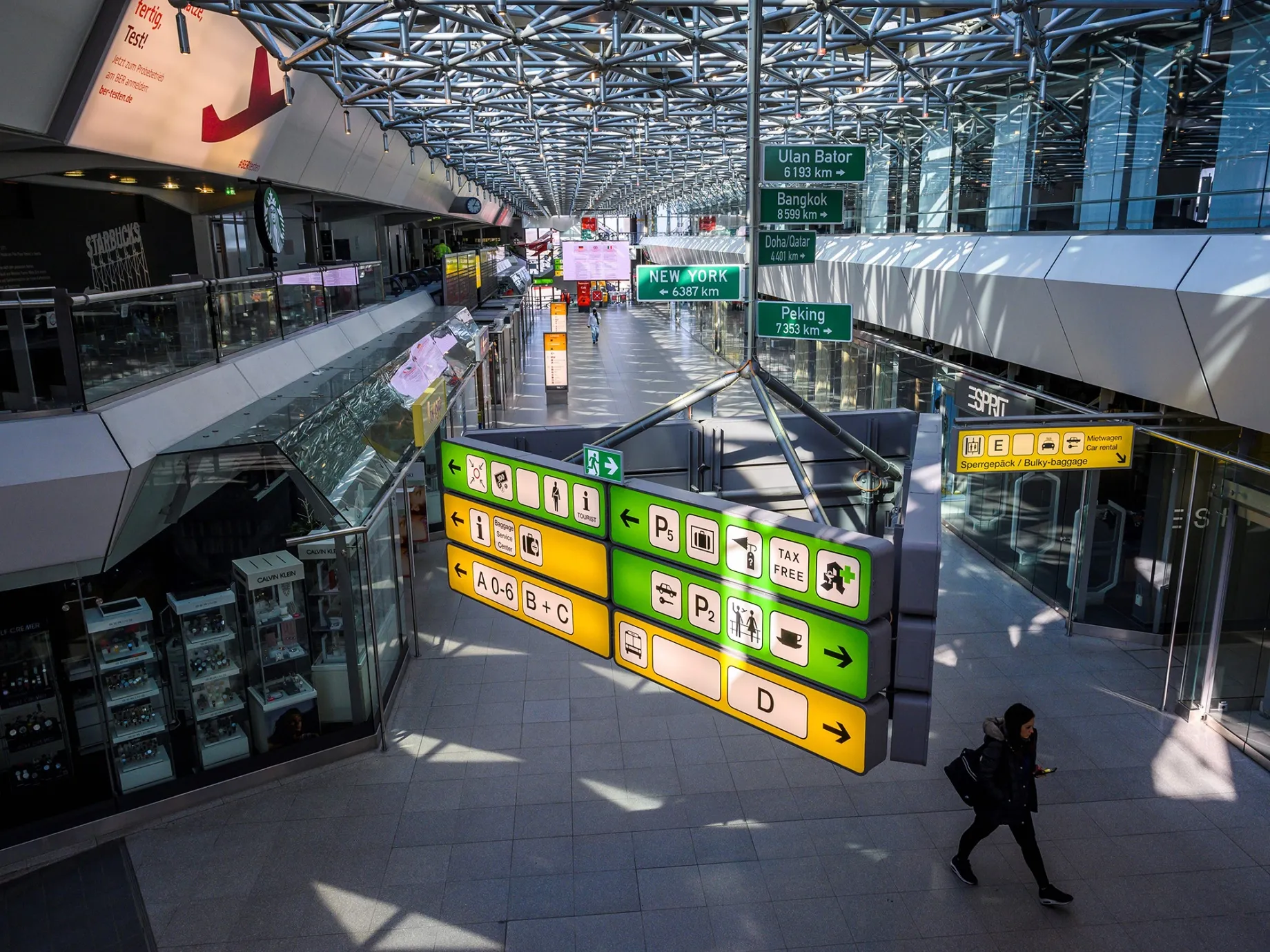 The near-deserted Tegel airport in Berlin in March.