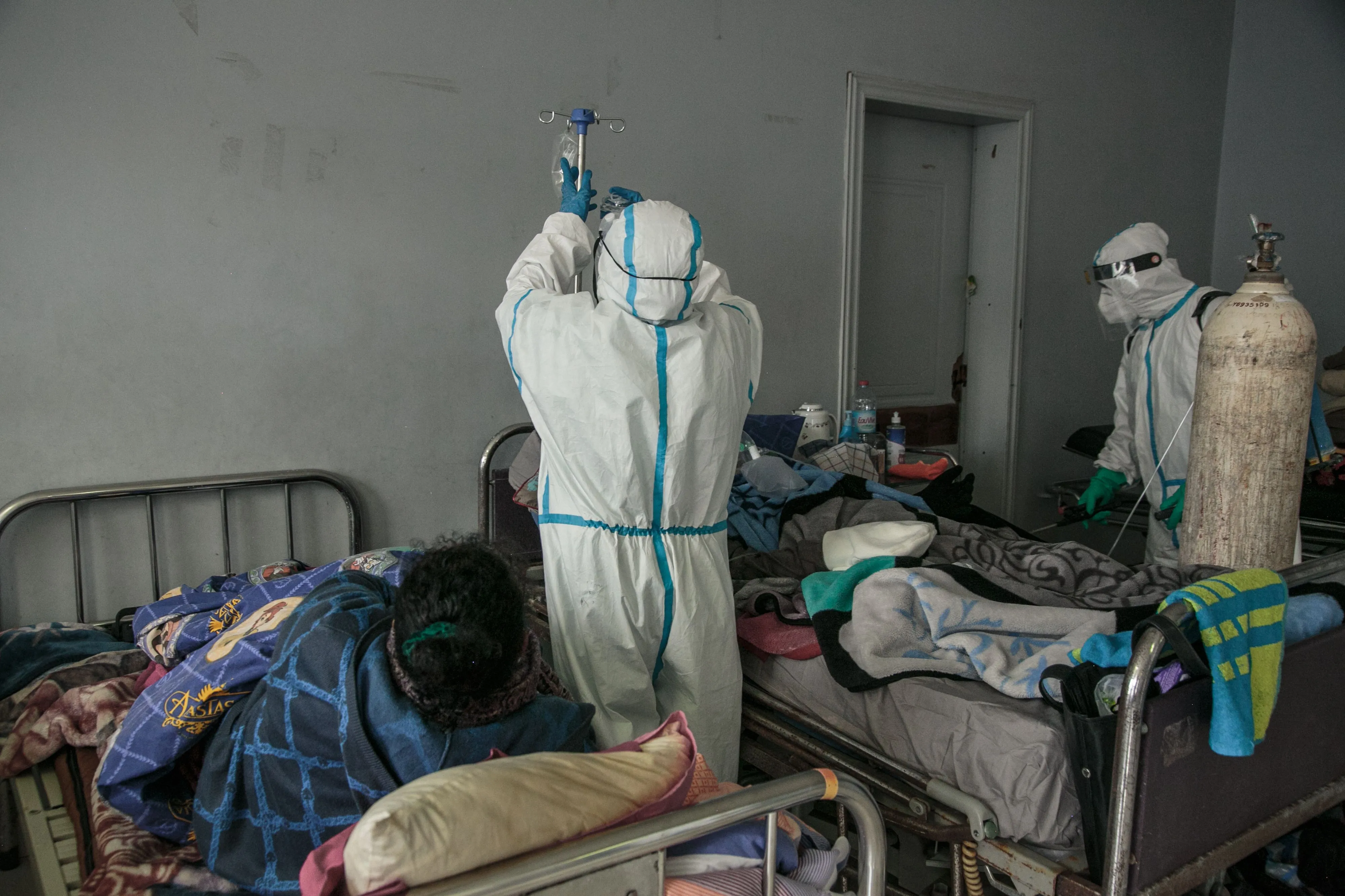 Patients are treated at a hospital&nbsp;in Antananarivo on July 20, 2020.&nbsp;