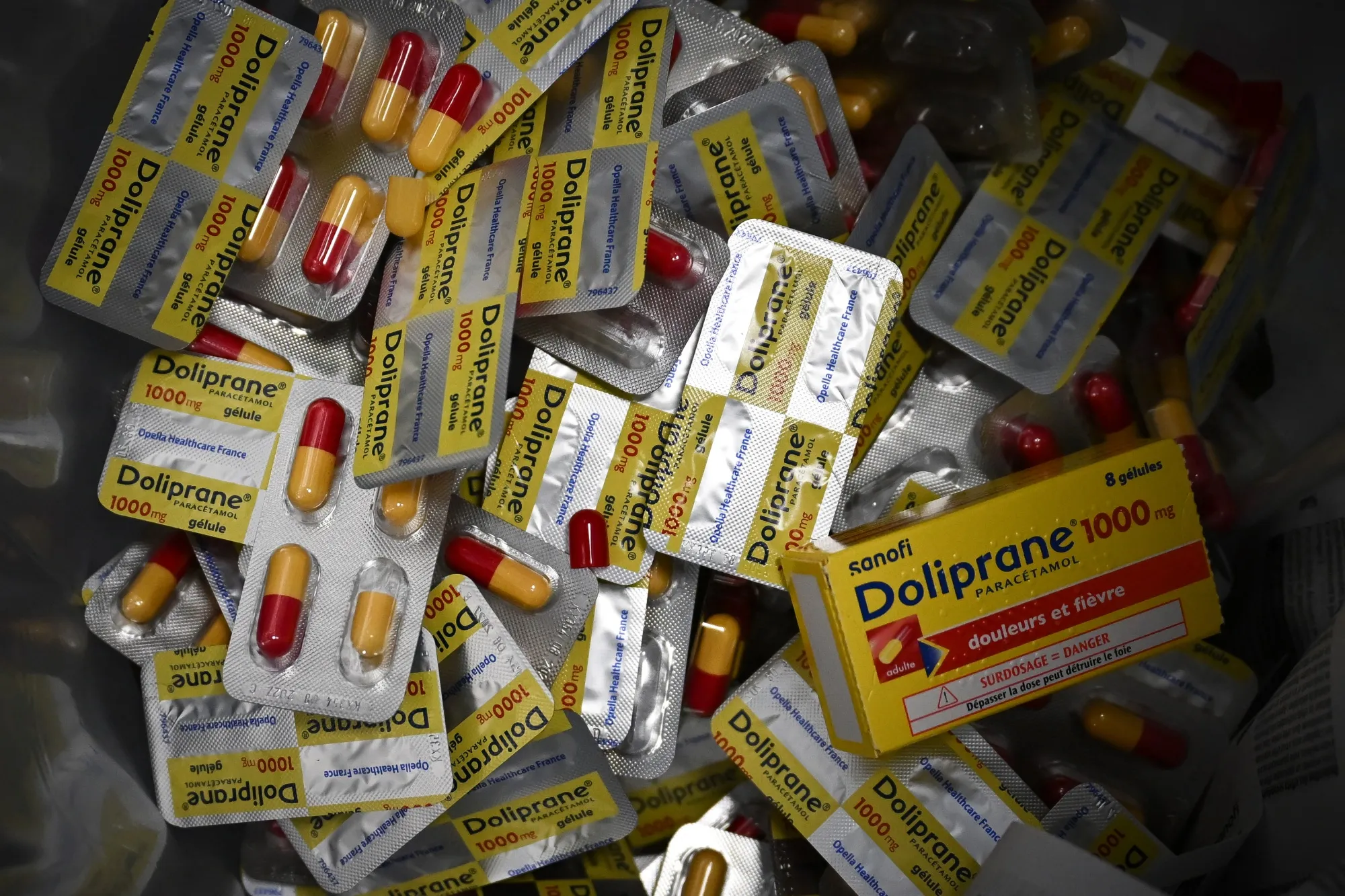 Doliprane packages at the Sanofi medication production site in Lisieux, France.