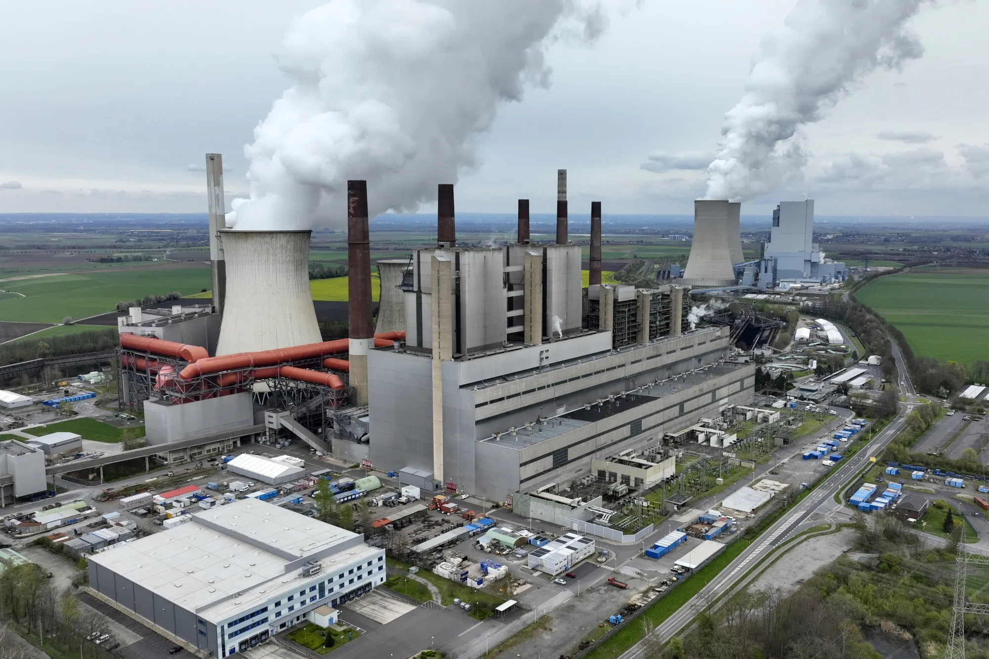 The Neurath lignite fueled power station in Grevenbroich, Germany.