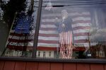 A window display in Frackville, Pennsylvania
