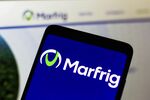 In this photo illustration the Marfrig Global Foods logo seen displayed on a smartphone. (Photo by Rafael Henrique / SOPA Images/Sipa USA)(Sipa via AP Images)