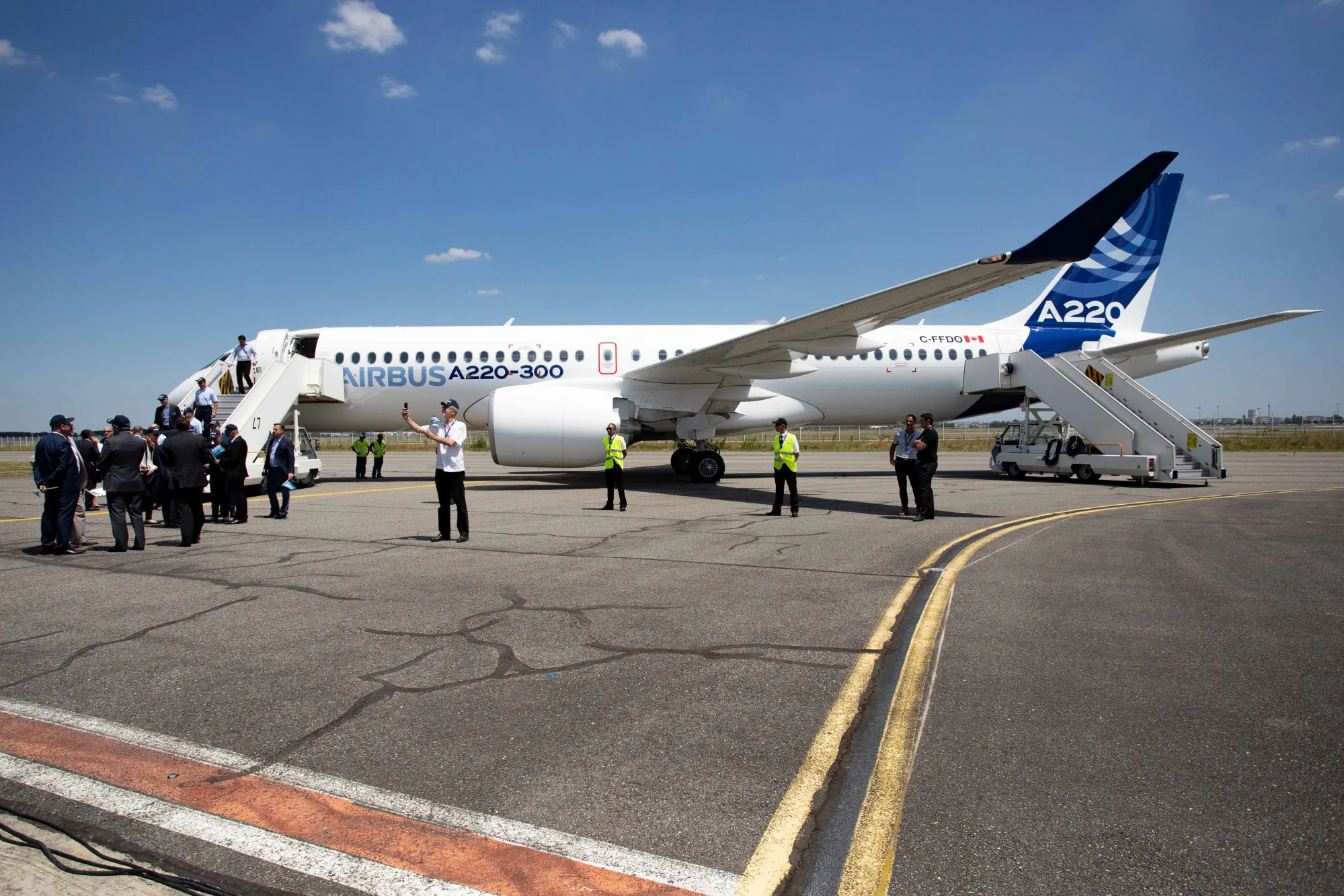 Airbus A220 single-aisle aircraft