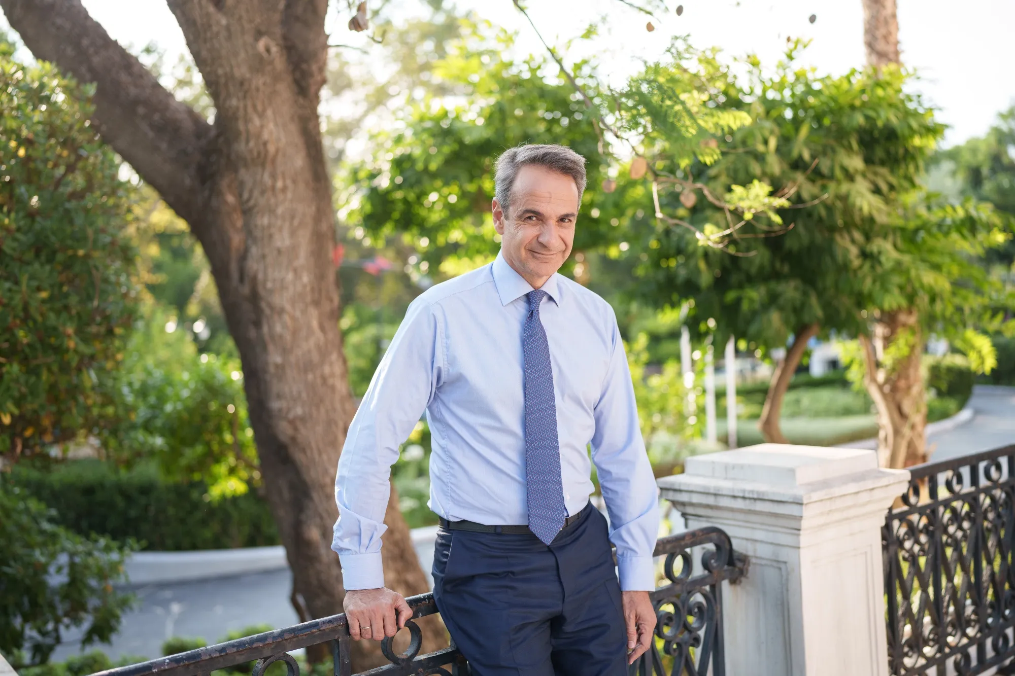 Kyriakos Mitsotakis at Maximos Mansion in Athens, on July 4.