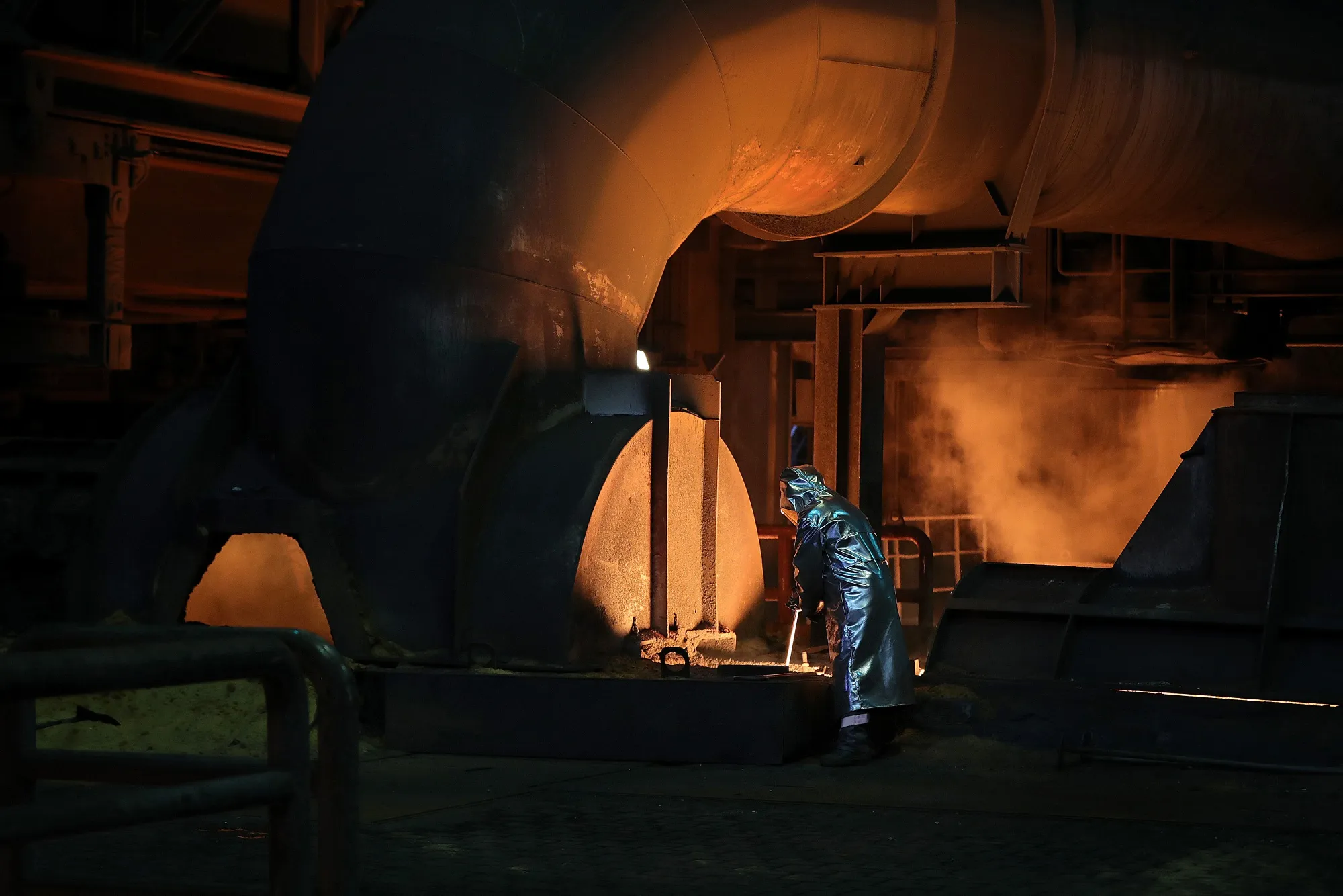 Steel Manufacture at a Thyssenkrupp AG Metals Plant 