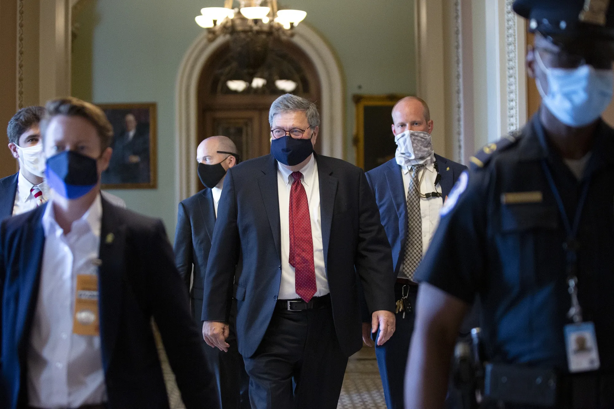 William Barr at the U.S. Capitol in Washington, D.C. on Aug. 11.