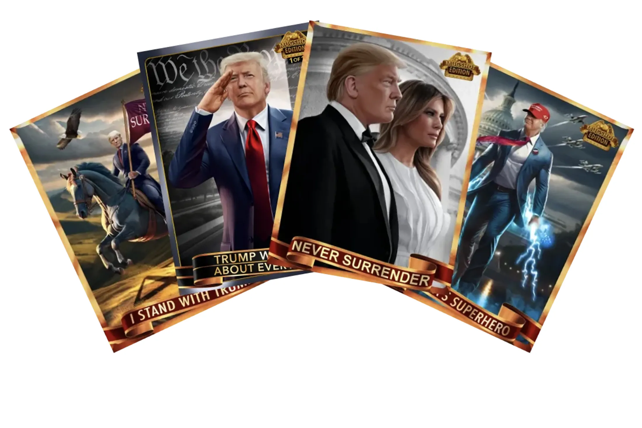Trump digital trading card&nbsp;nonfungible tokens.