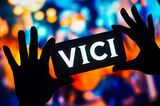 In this photo illustration, the VICI Properties logo is