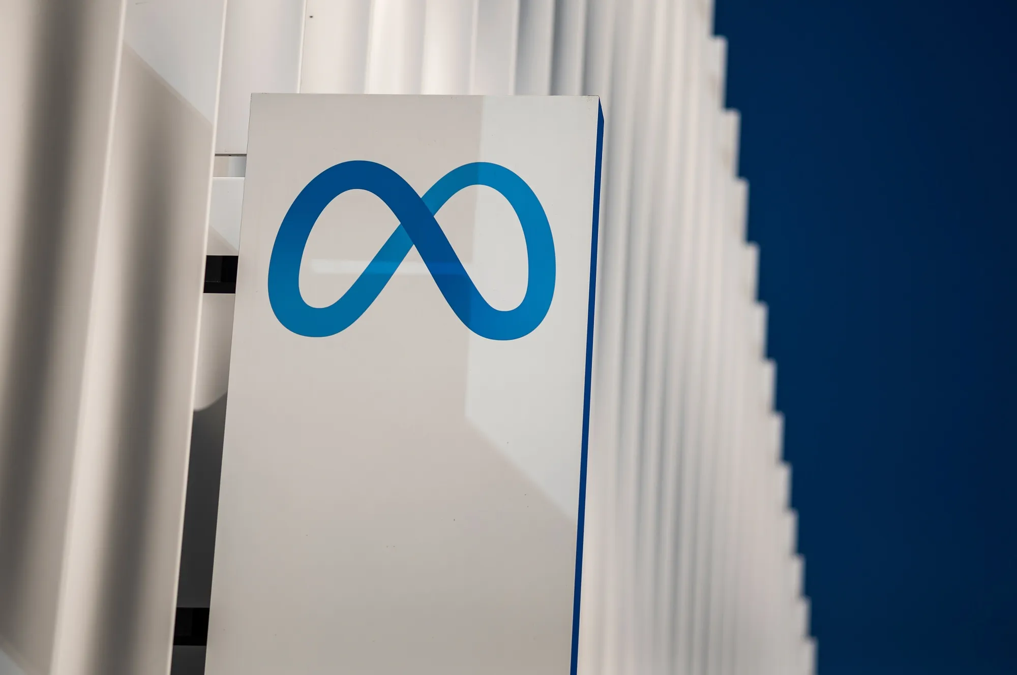 A Meta logo.