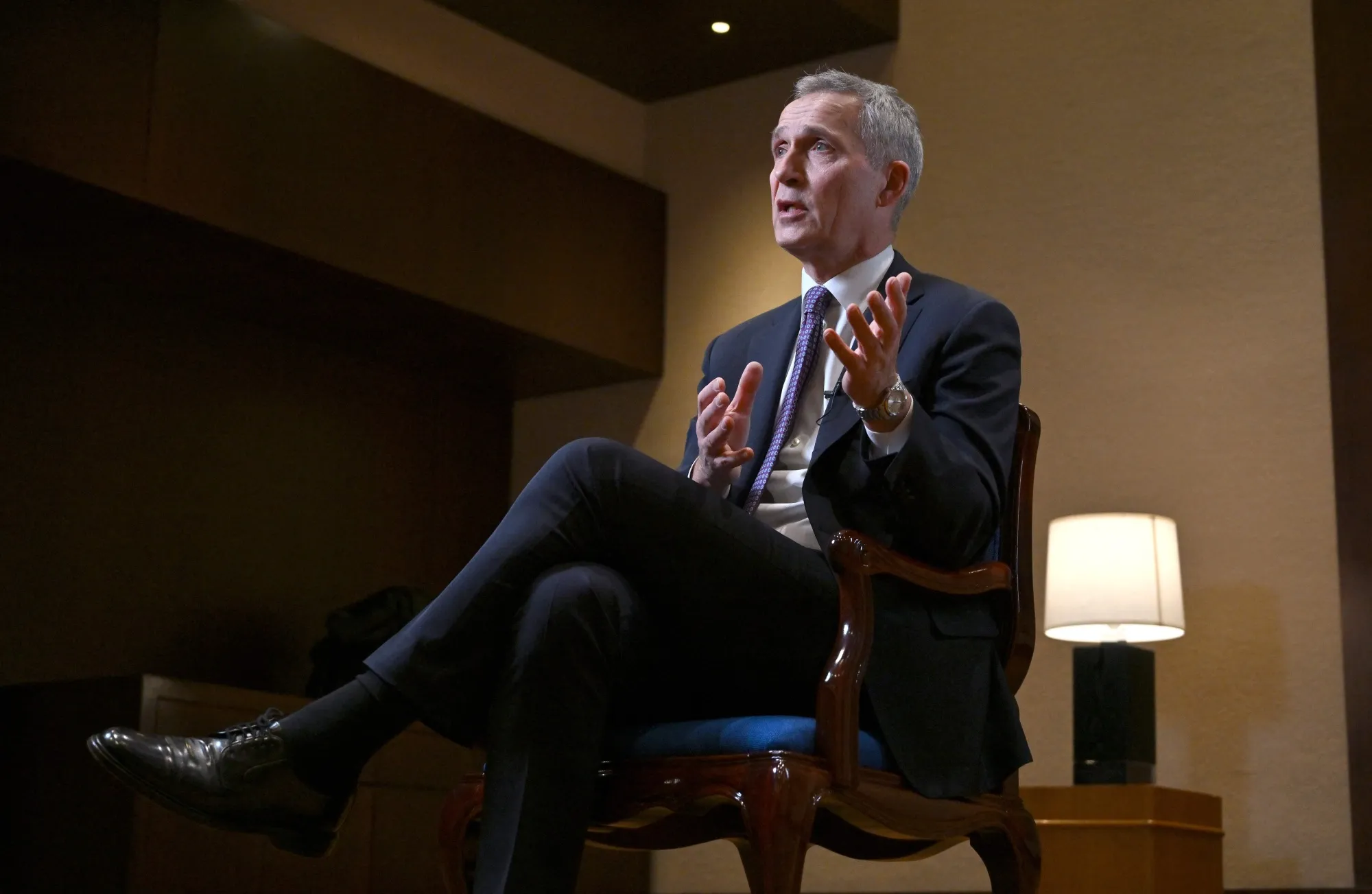 Jens Stoltenberg in Seoul on Jan. 30.