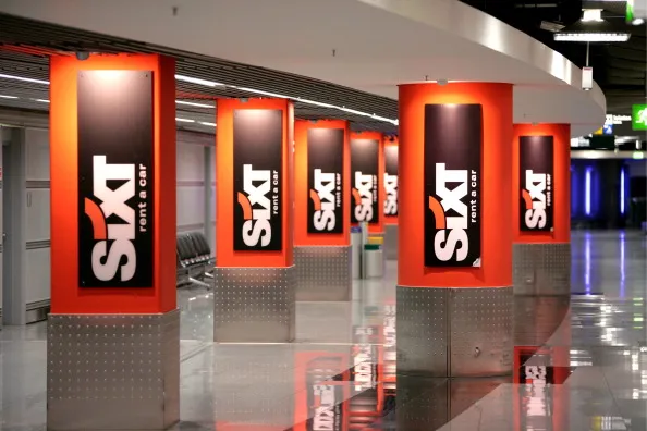 Sixt Car Rental at Dusseldorf's airport in Germany.
