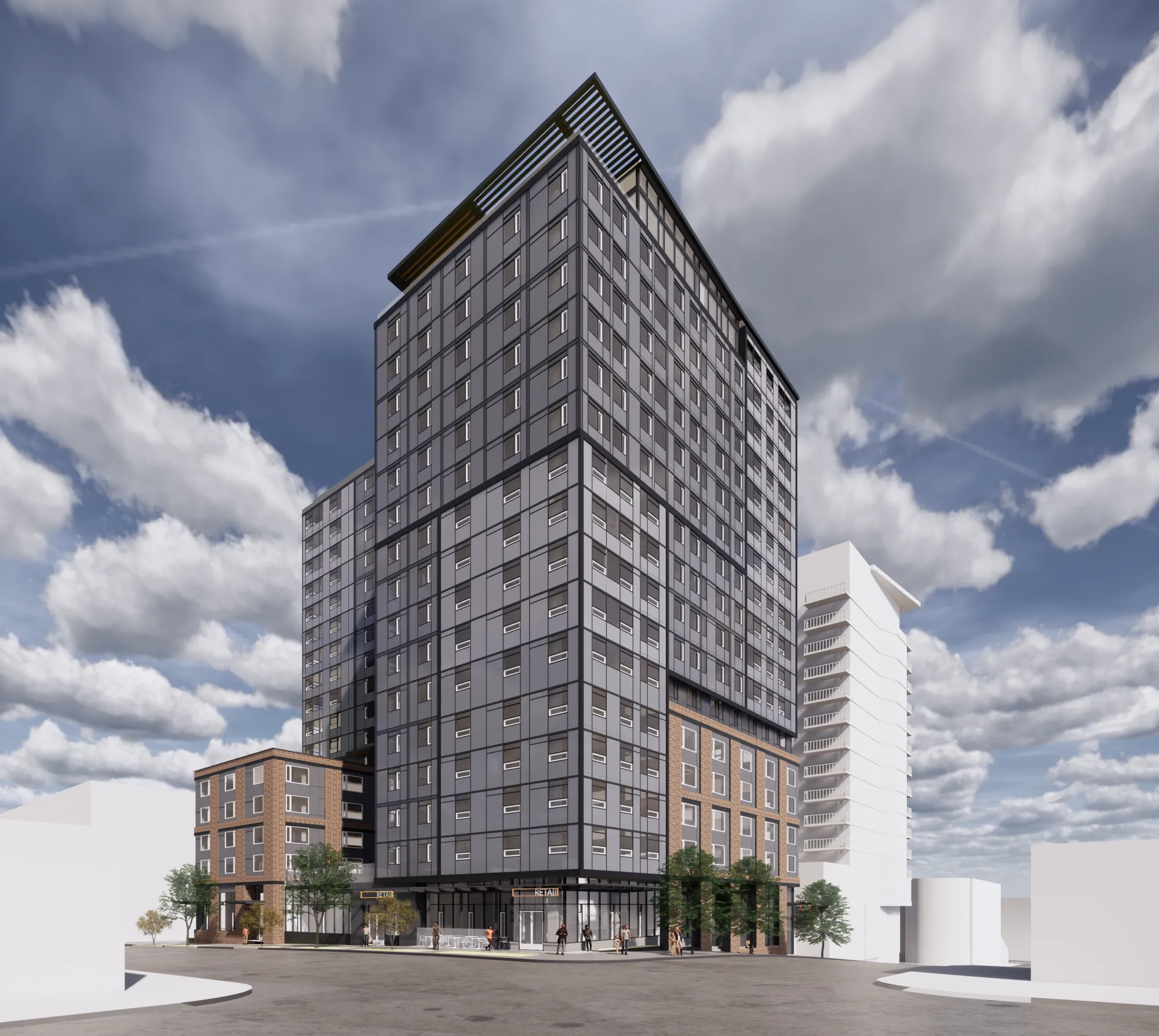 Rendering of planned high-rise in First Hill that Bellwether plans to build.