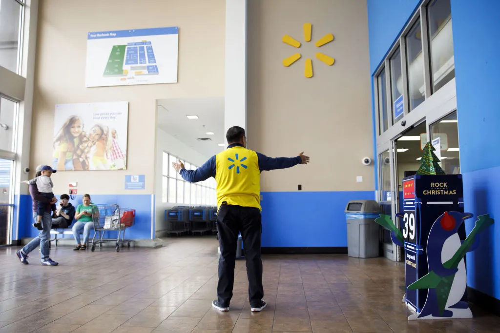Greeting shoppers and retirement.