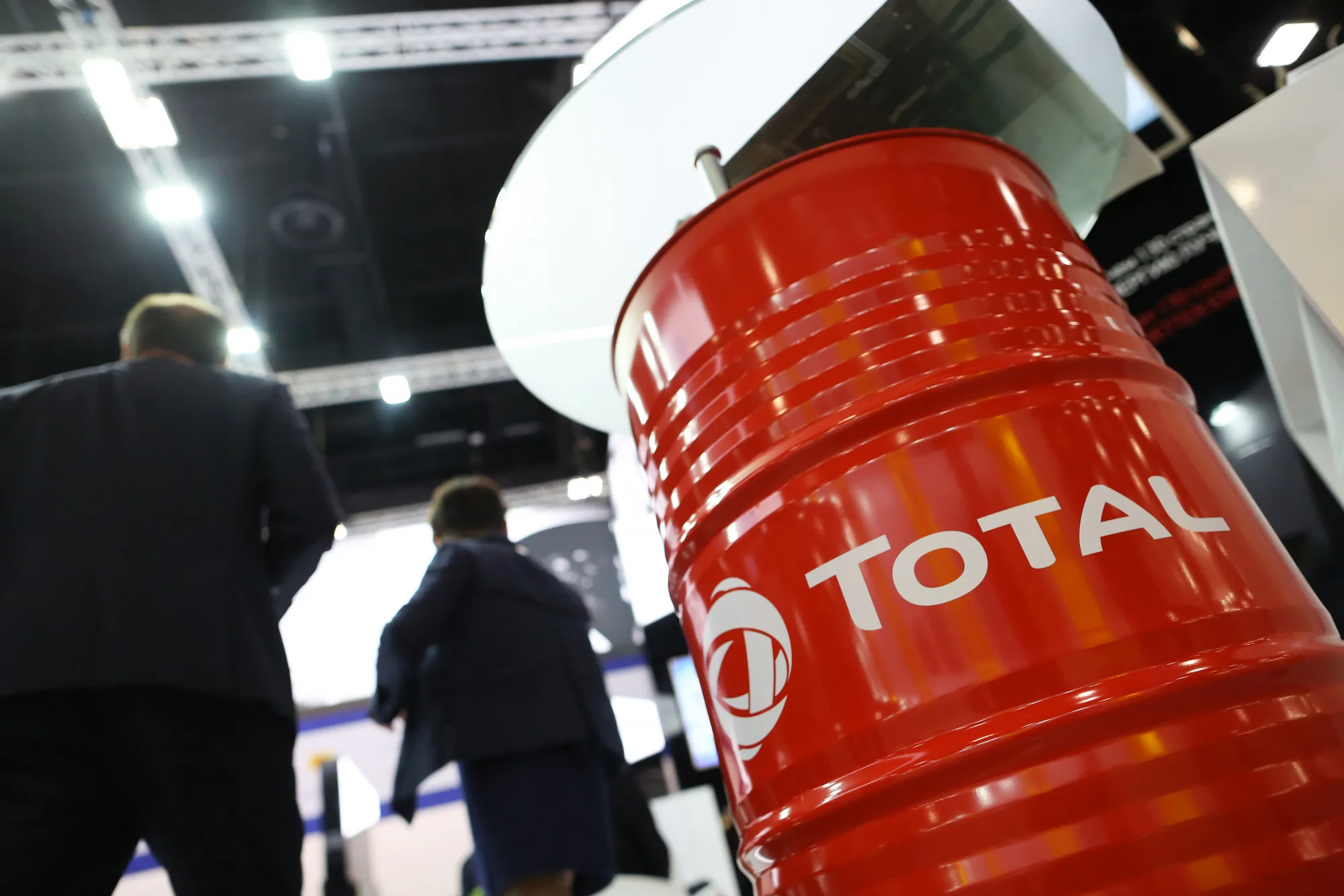 A Total SA oil drum at SPIEF&nbsp;in Saint Petersburg, Russia.