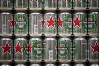 Beer Production Inside A Heineken NV Brewery