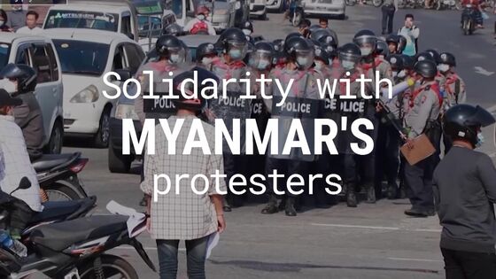 Protesters in Myanmar Appeal to China to Withdraw Junta Support