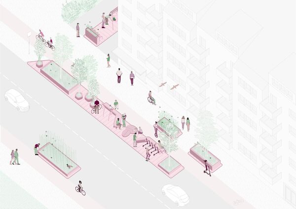 An &quot;after&quot; rendering for Sweden's Street Moves project 