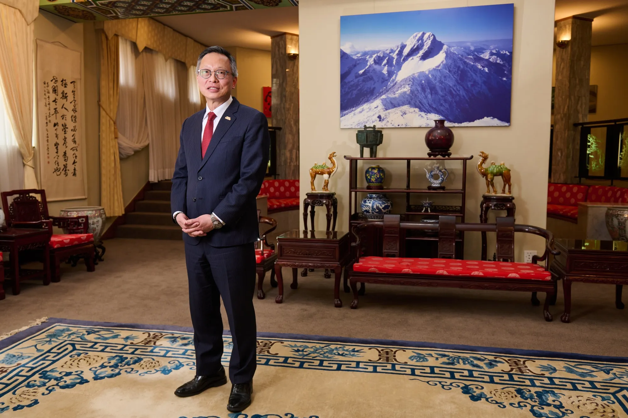 Oliver Liao, Taiwan’s senior representative in South Africa, at the Taipei Liaison Office in Pretoria, on Sept. 25.