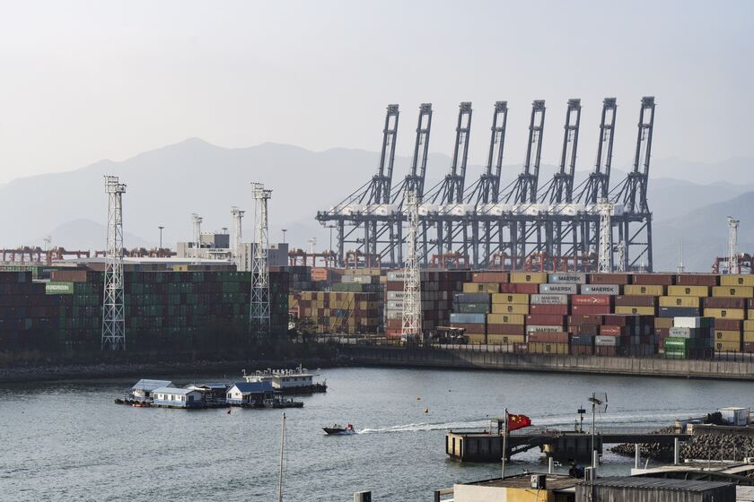 General Views of Shenzhen's Yantian Port as China GDP Grew Around 5.2% in 2023