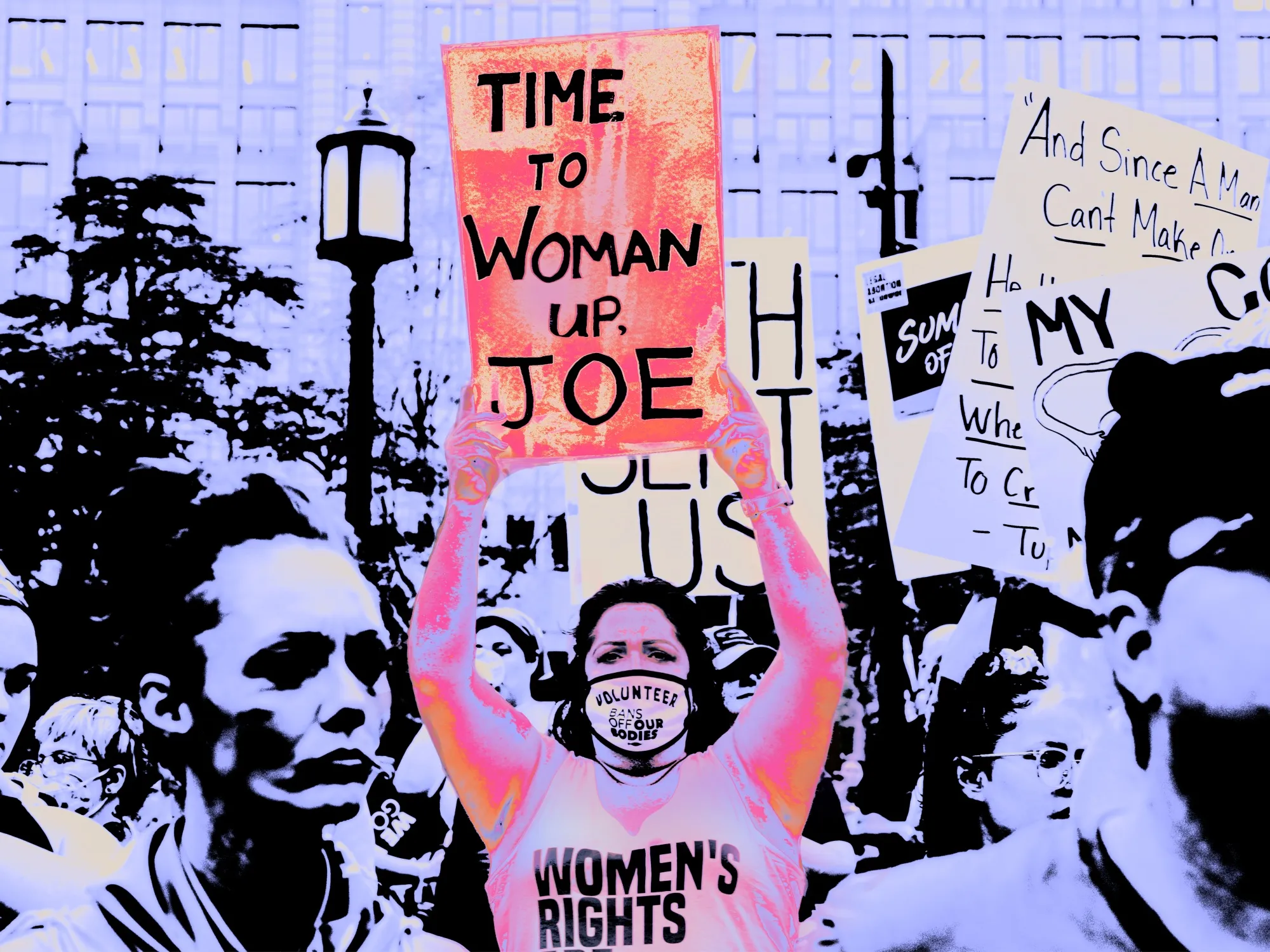 Demonstrators at a Women’s March rally in Washington on July 9.