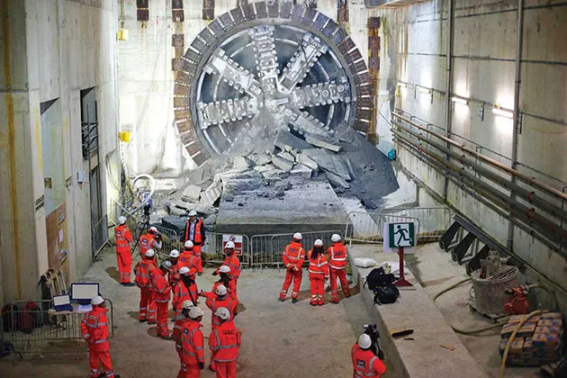 London's Massive Subway Tunneling Machines Build as They Destroy