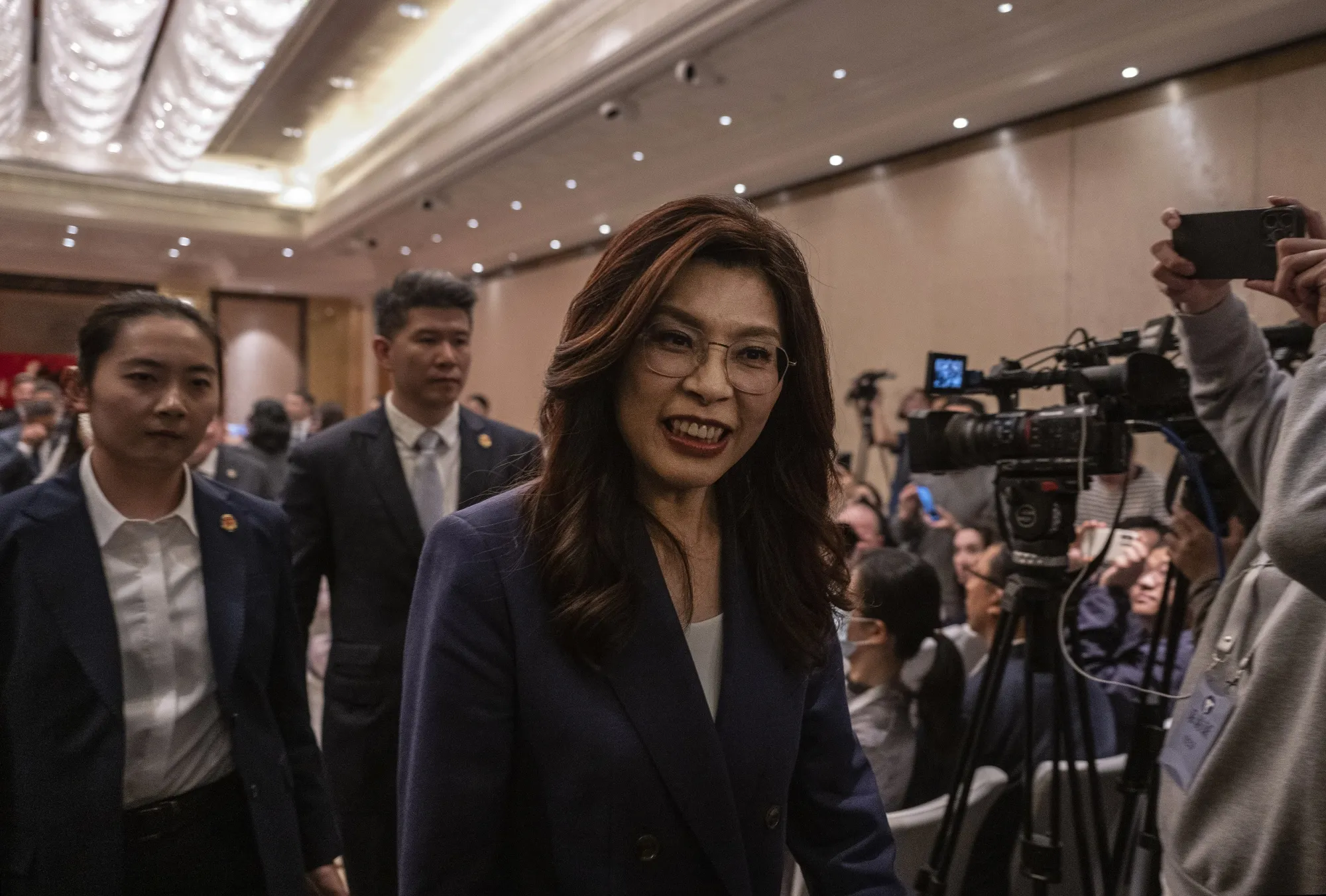 Cheng Li-wun in Beijing on April 10.