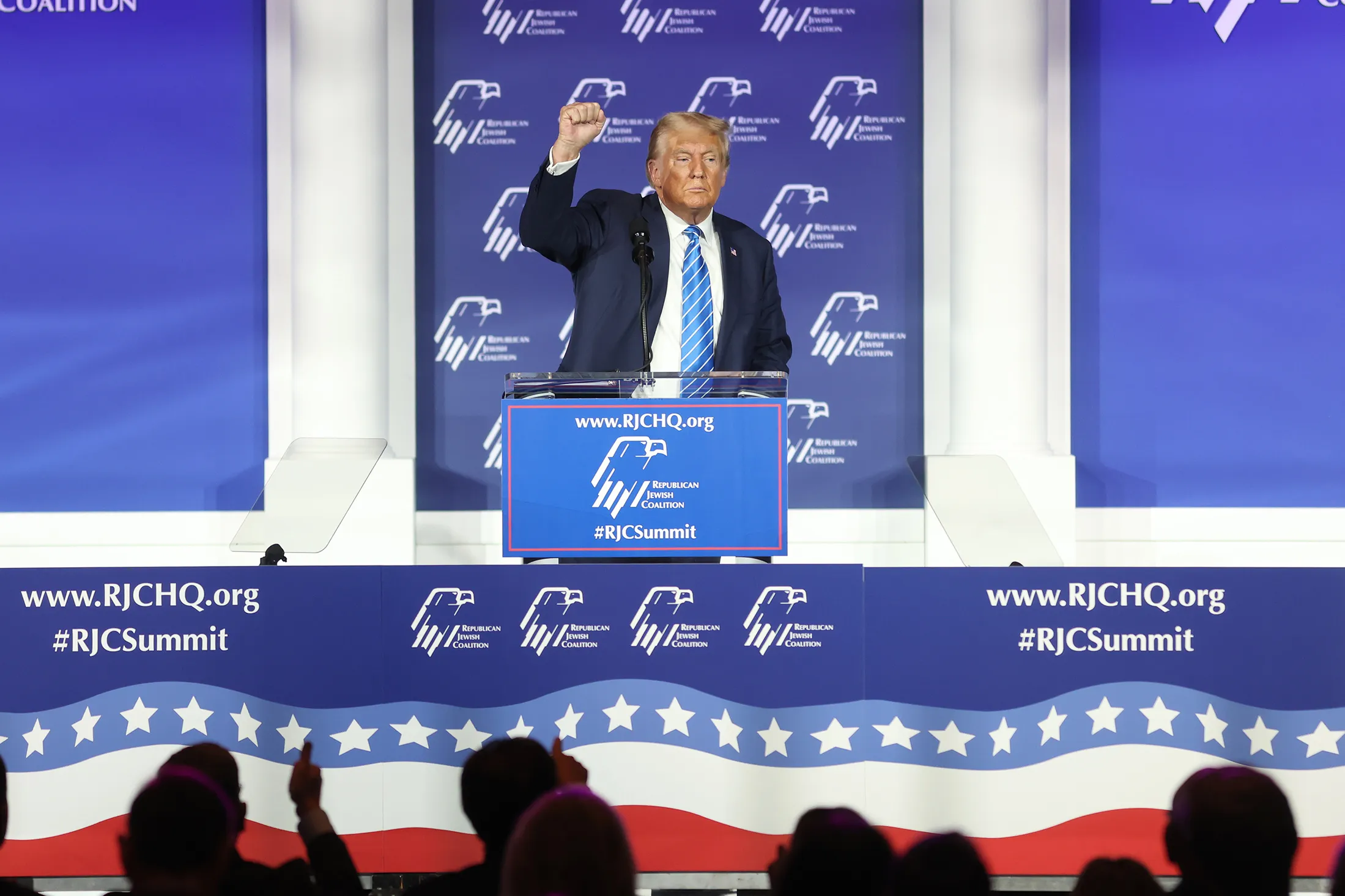 Former President Donald Trump speaks at&nbsp;the Republican Jewish Coalition (RJC) conference&nbsp;in Las Vegas, Nevada,&nbsp;on&nbsp;Oct. 28.