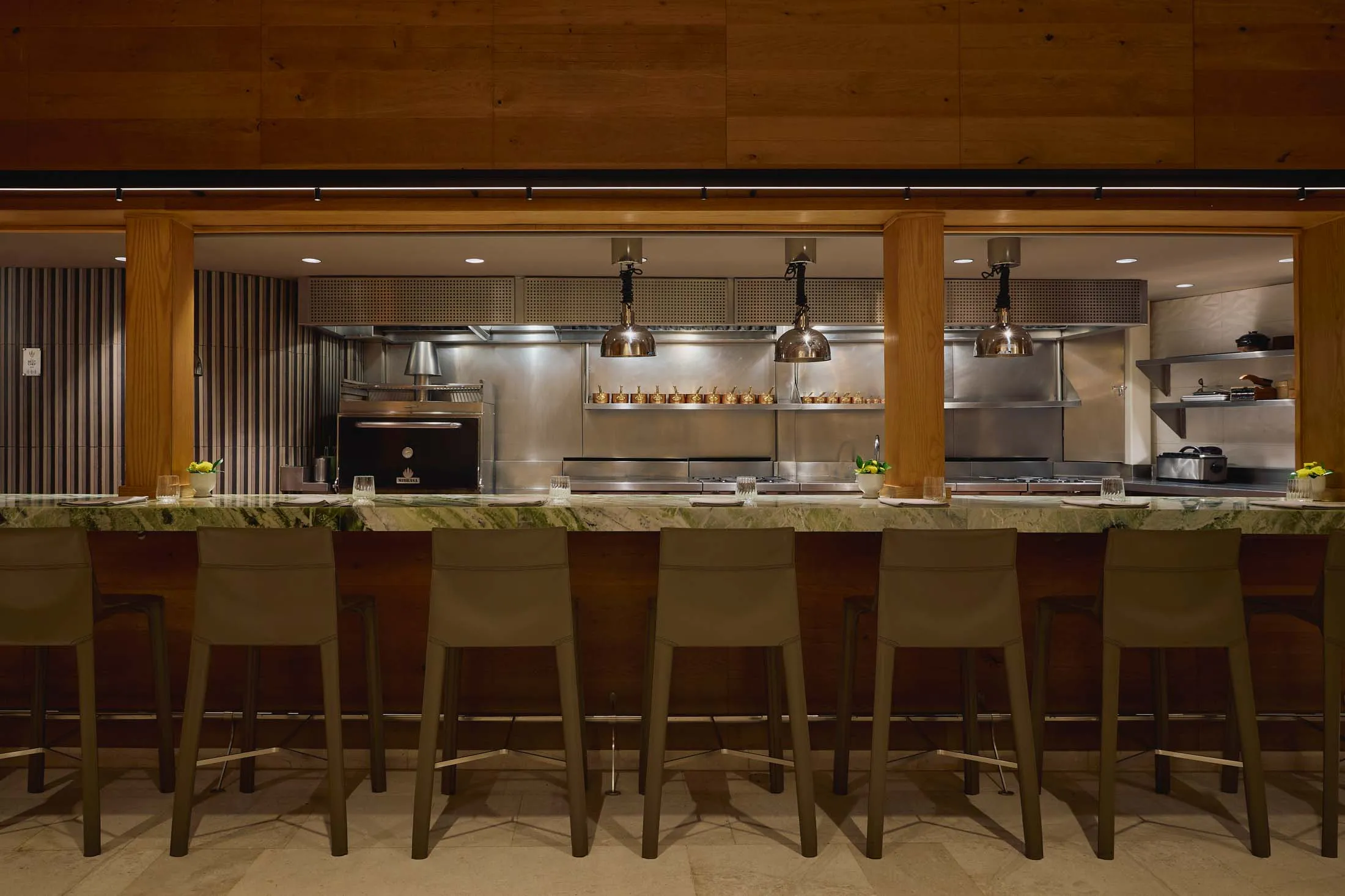 The kitchen counter experience at Quintonil.