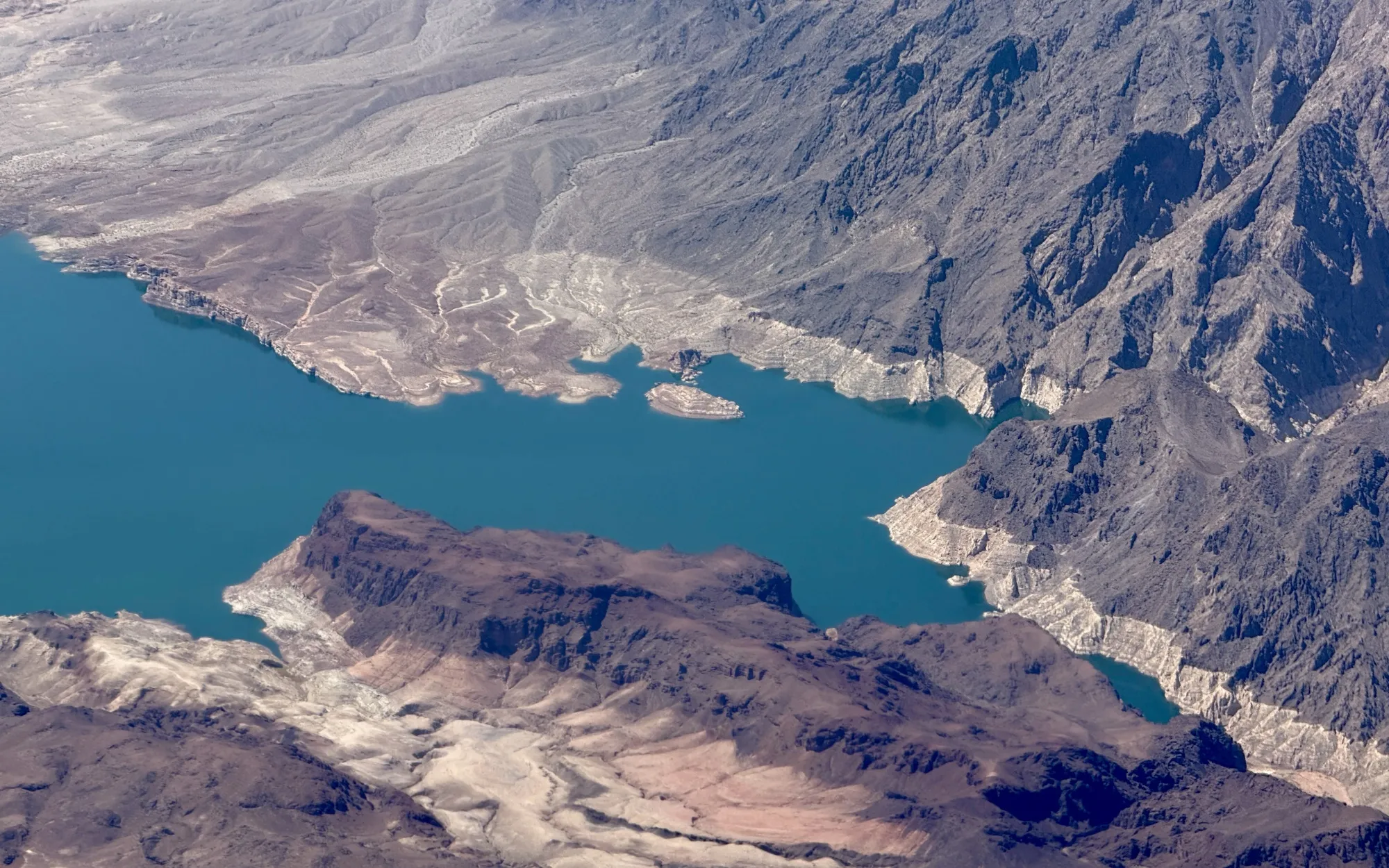 Lake Mead has a bathtub ring that indicates long-term water loss.