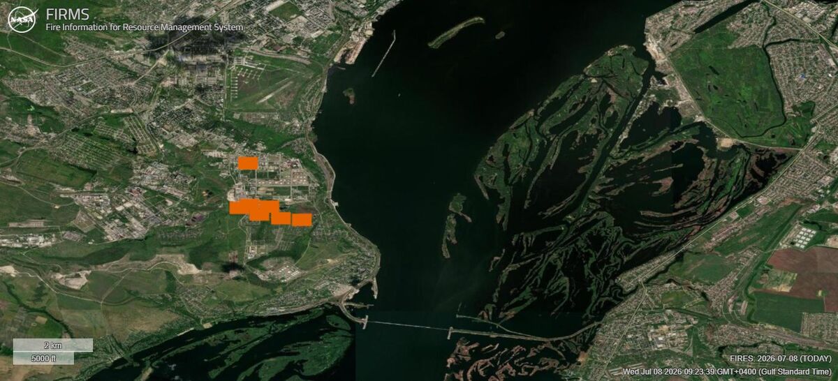 Russia's Saratov Refinery on Fire After Attack, Two Tankers Hit
