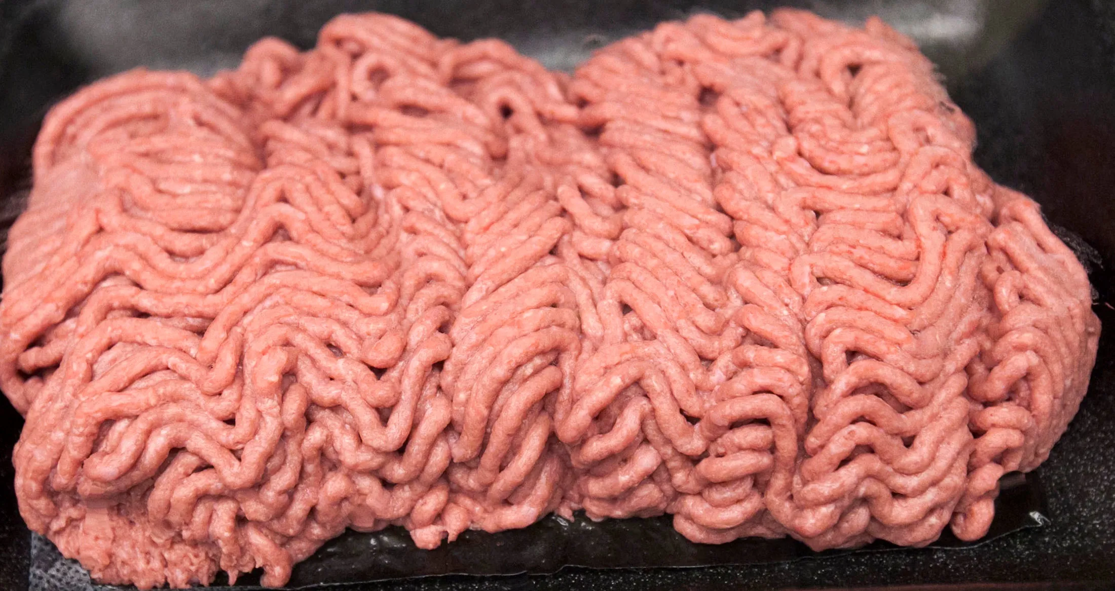 This March 29, 2012, file photo, shows the beef product that critics call 'pink slime' during a plant tour of Beef Products Inc. in South Sioux City, Neb.
