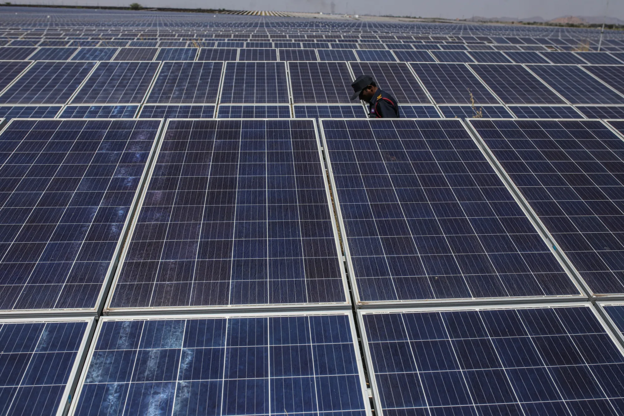 A solar farm in India.