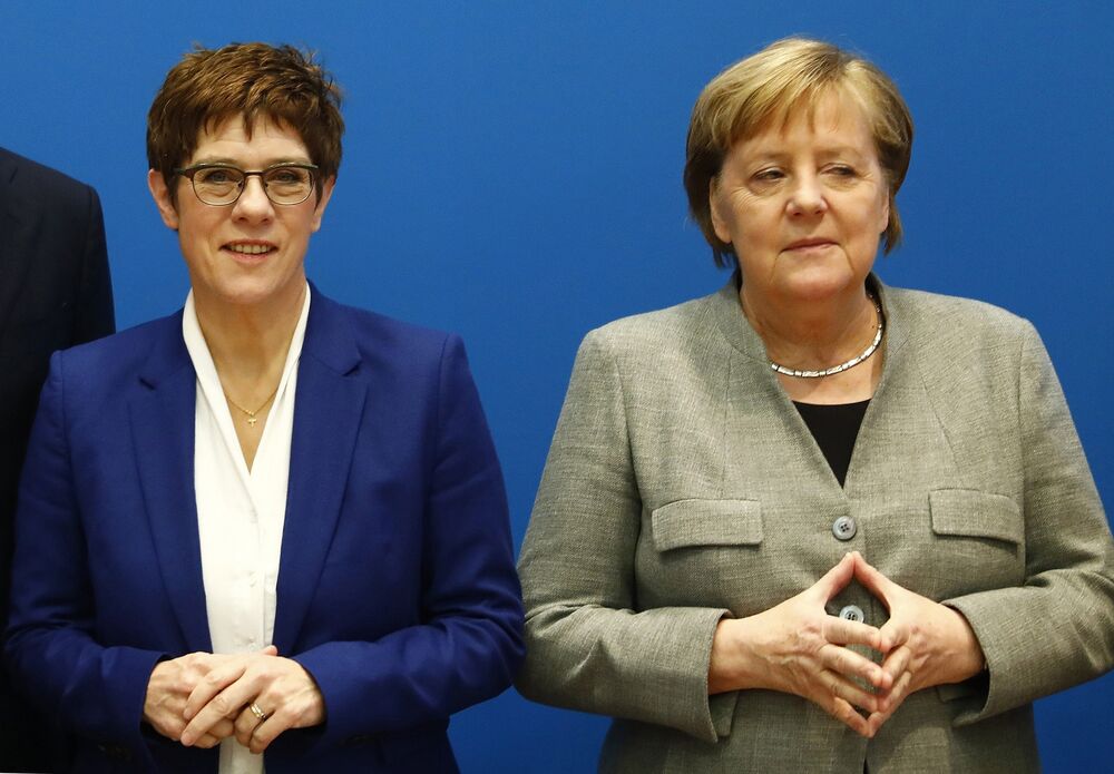 Merkel Succession Collapses As Kramp Karrenbauer Akk Quits Bloomberg