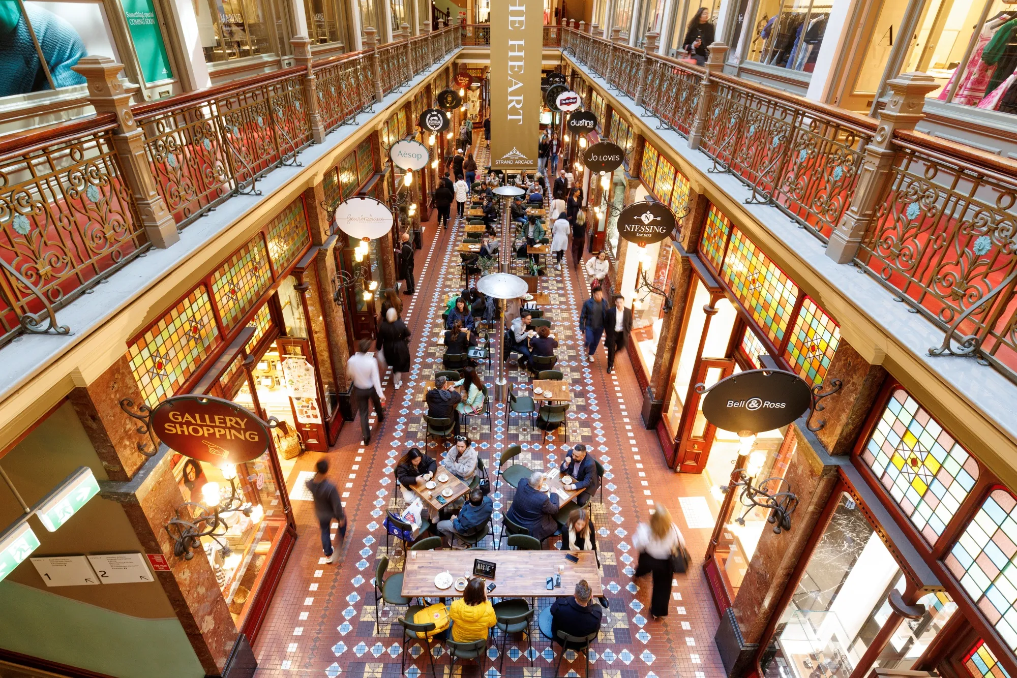 A cafe inside Strand Arcade in Sydney, Australia.