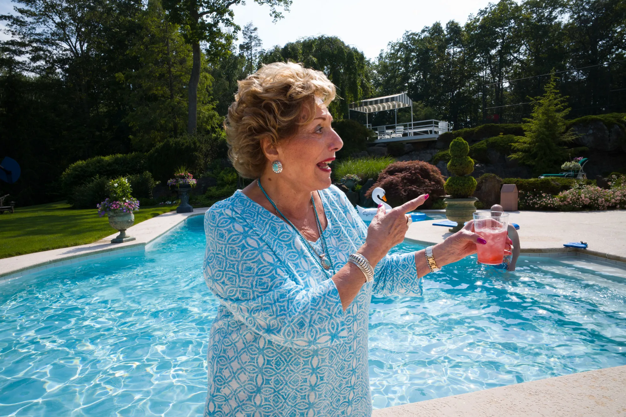 Aunt Lee drinks&nbsp;a cosmopolitan by the pool. All the photos in this story were taken with the Leica M10 camera.
