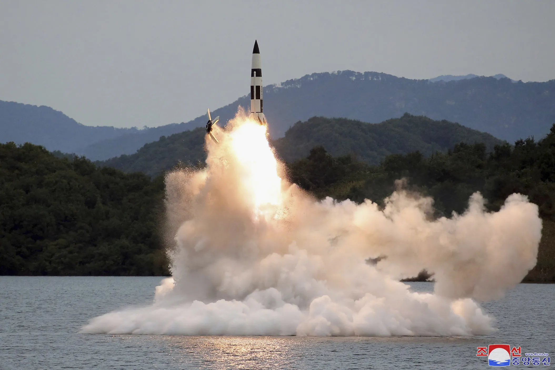 A missile test in North Korea, taken sometime between Sept. 25 and Oct. 9.