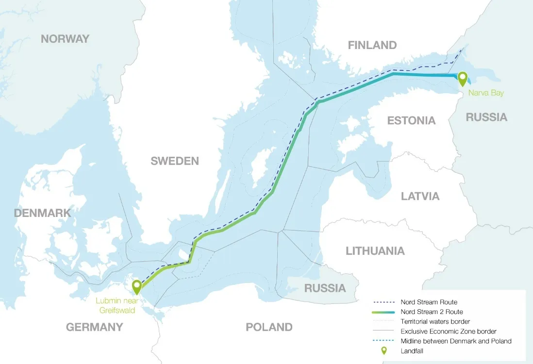 Slated Nord Stream 2 pipeline would double Russia's capacity for gas supplies towards Germany.
