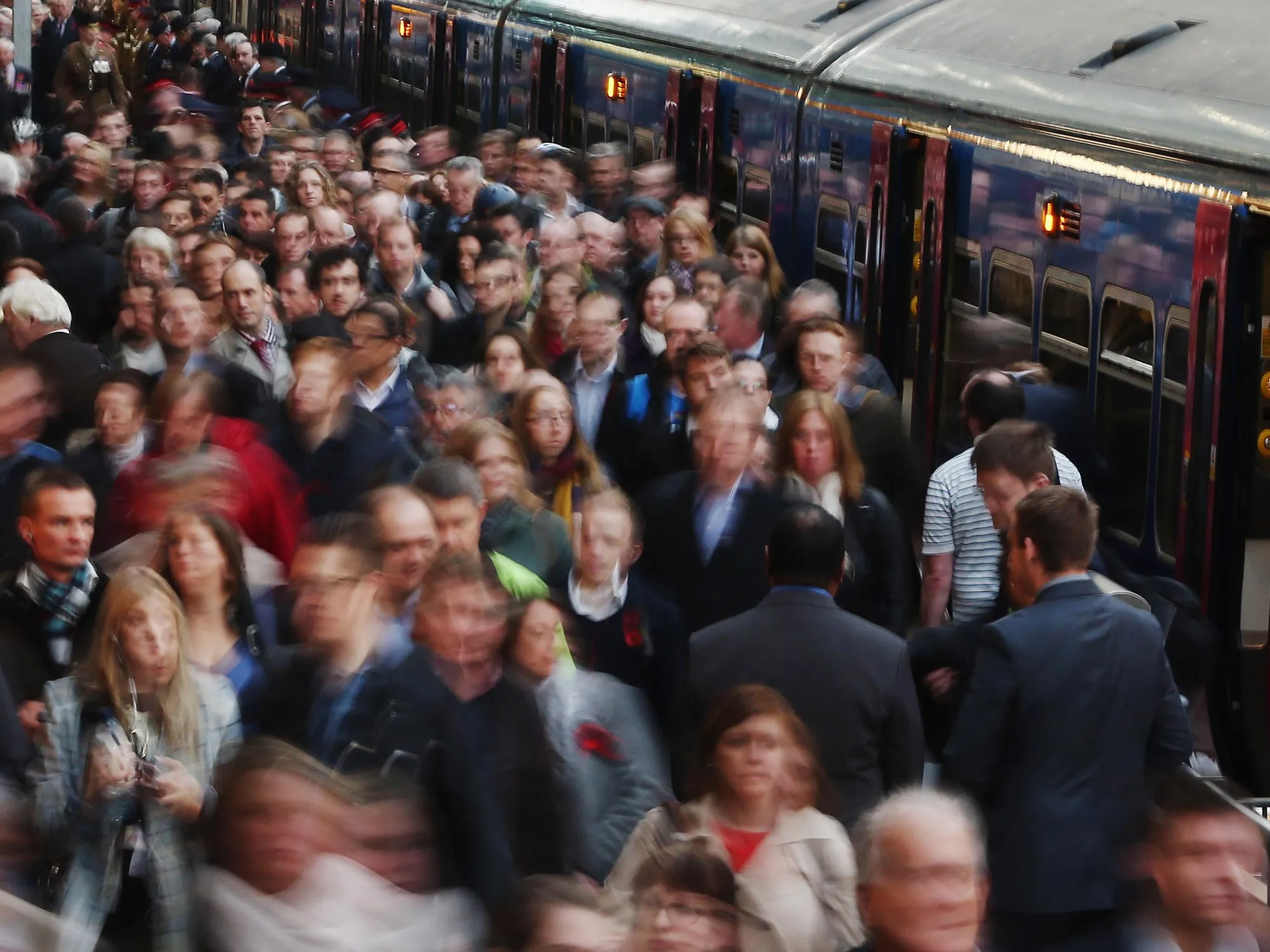 Rush Hour At King's Cross Train Station