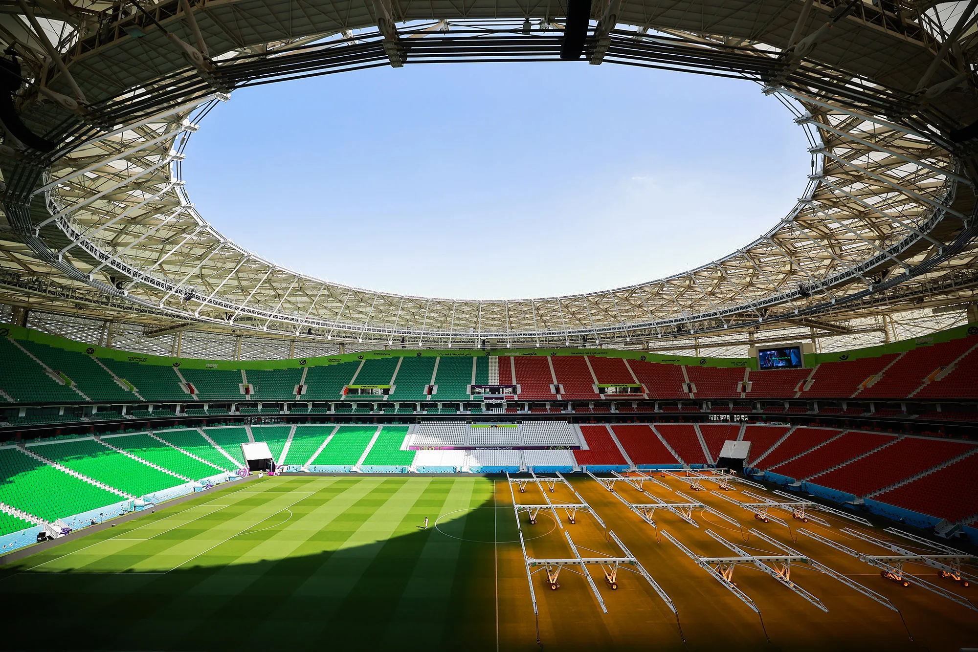 Al Thumama stadium ahead of the FIFA World Cup Qatar 2022&nbsp;in Doha.