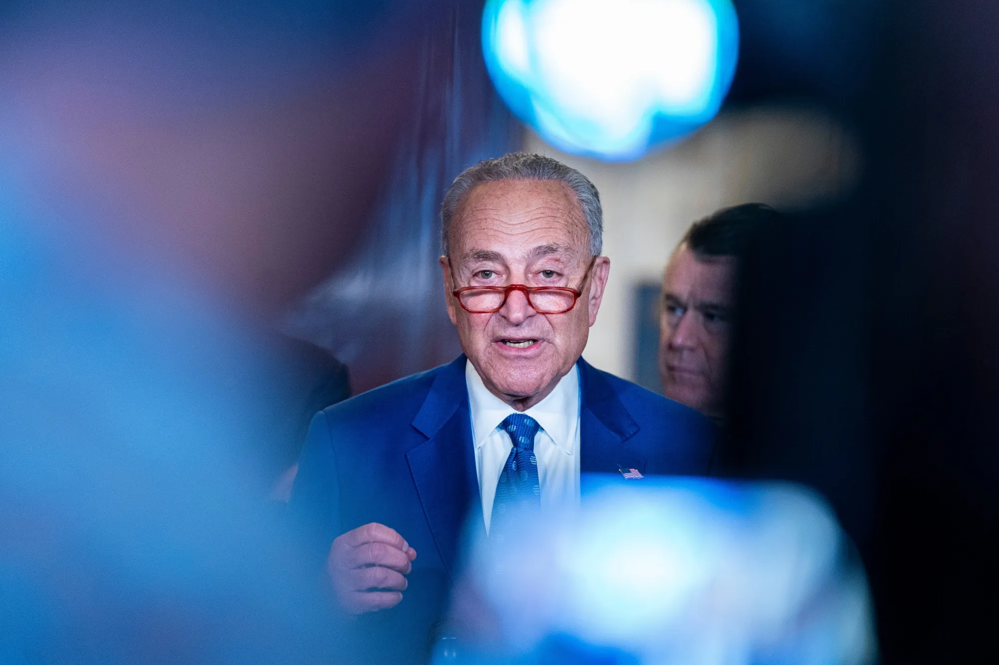 Chuck Schumer following a bipartisan forum on AI in September.