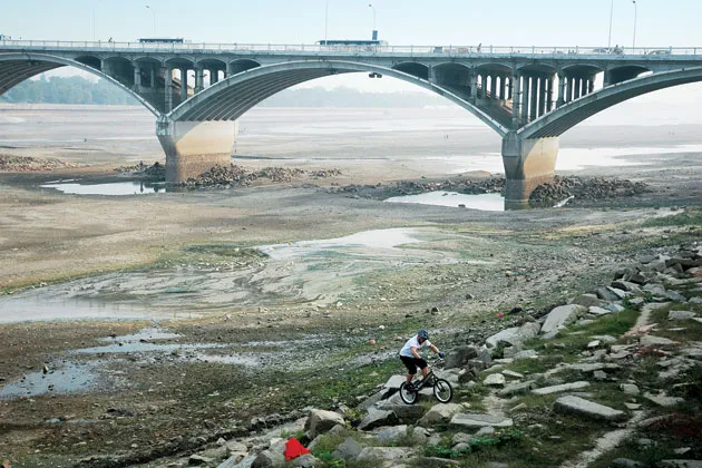 The once-mighty Xiang River, in Changsha, Hunan province