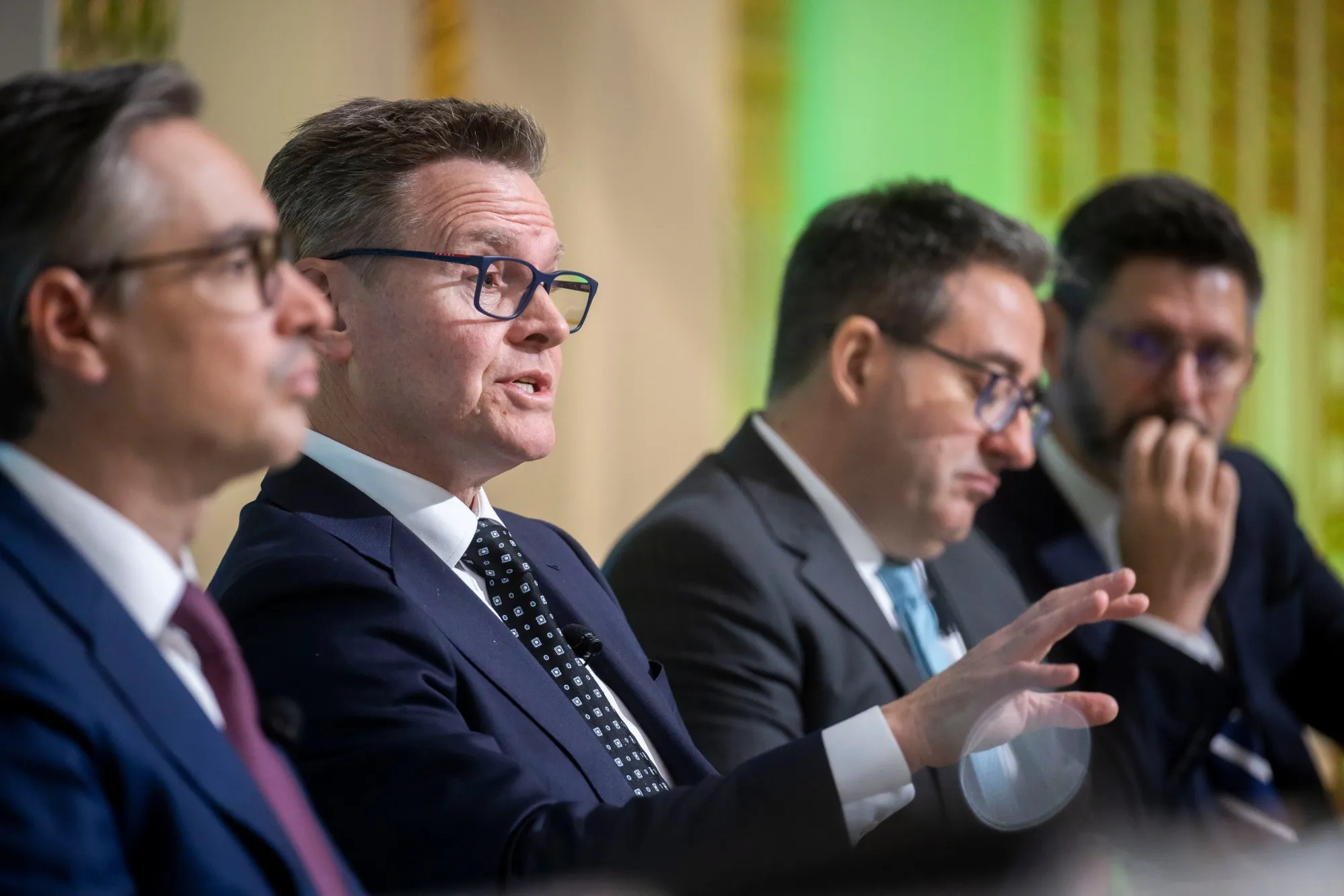 Shaun Usmar&nbsp;speaks during an investor day event&nbsp;in New York on&nbsp;Dec. 3.