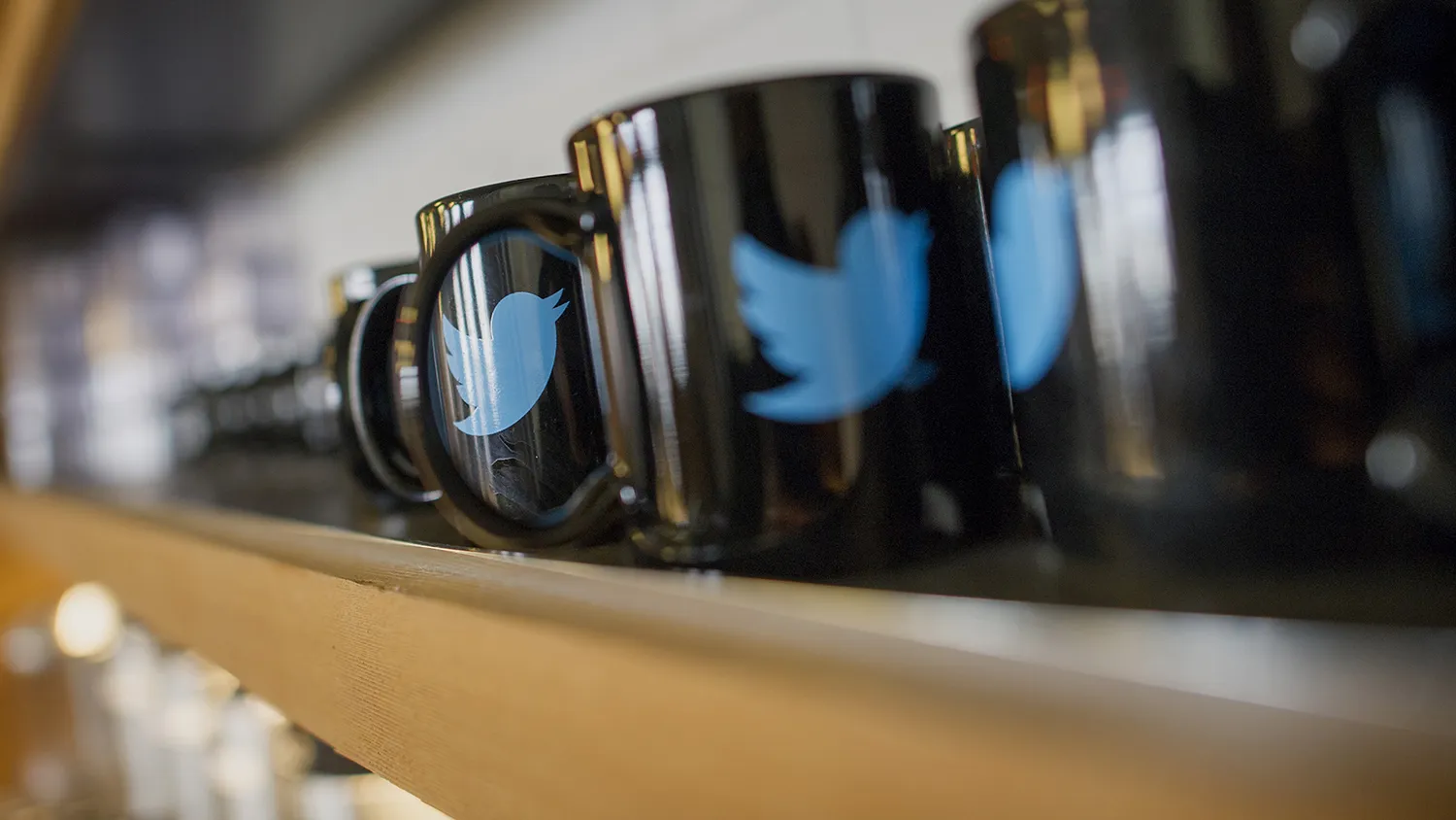 The Twitter Inc. logo is seen on coffee mugs inside the company's headquarters in San Francisco, California, U.S., on Friday, Sept. 19, 2014.
