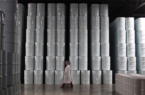 Caroline Cyr, spokesperson for the Federation of Quebec Maple Syrup Producers, at its depot in Laurierville, Quebec.