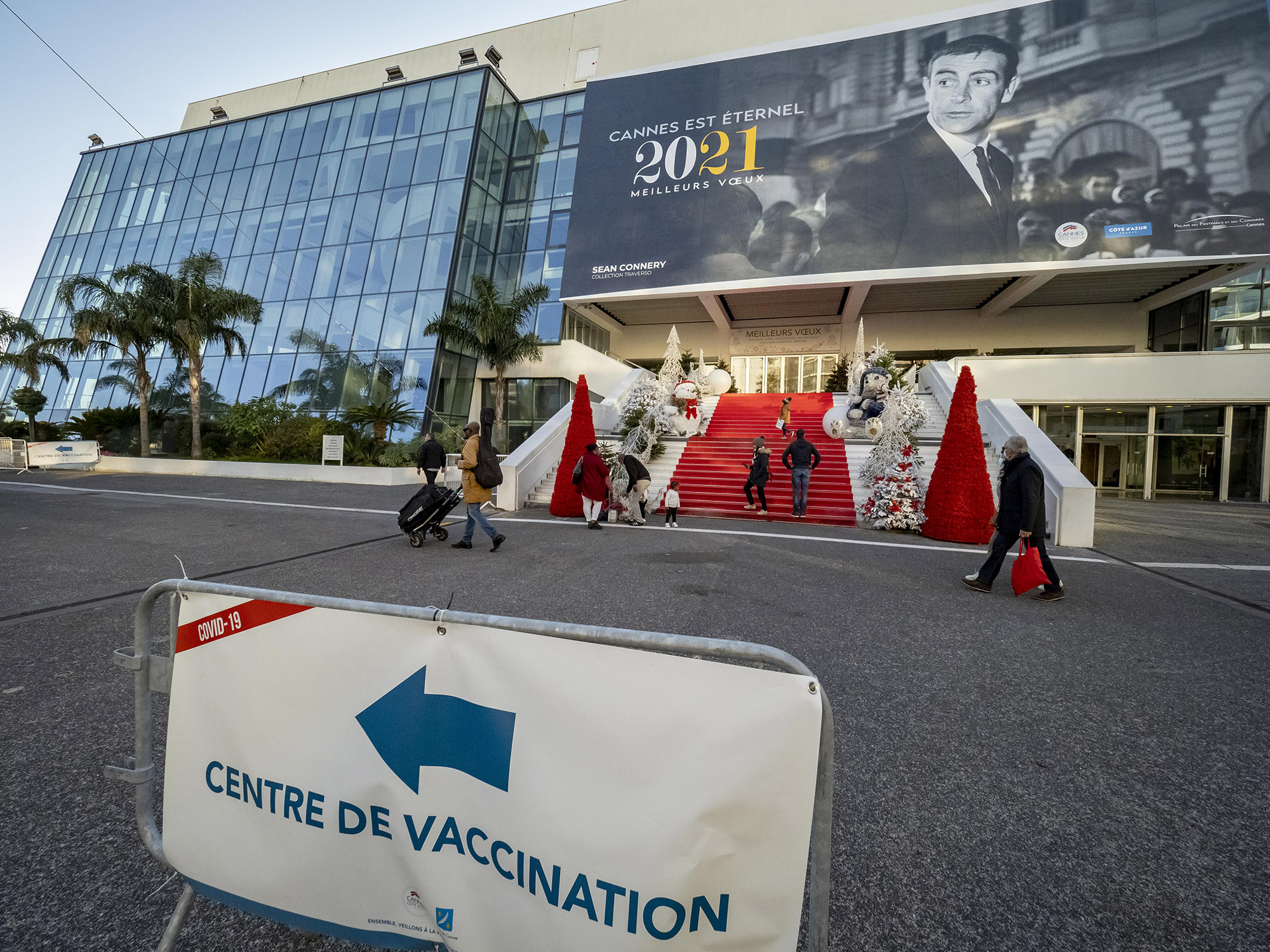 The Cannes Palace of Festivals and Conferences, the flagship for the Cannes Film Festival, was converted into a vaccination centre in January.