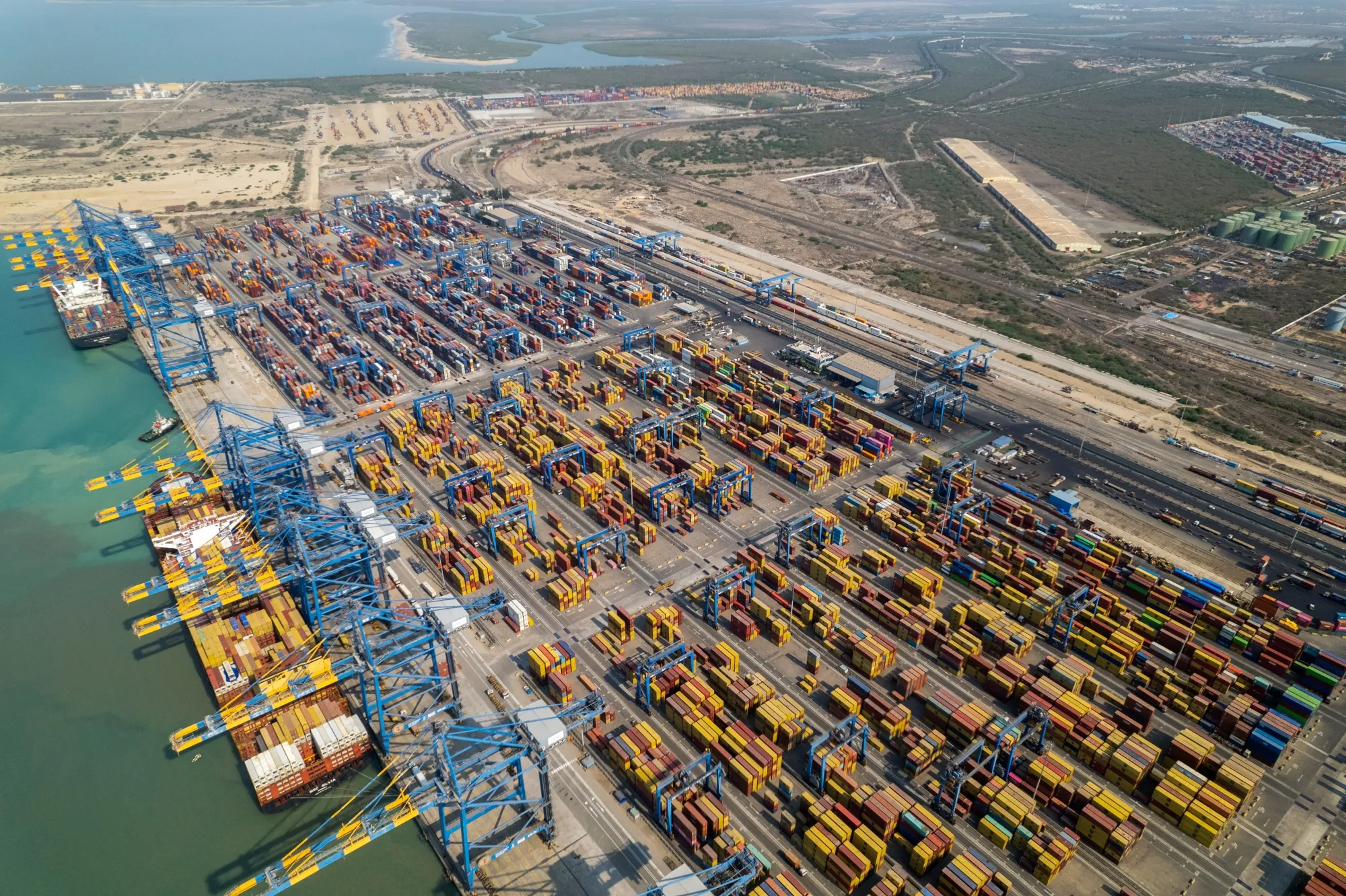Operations at Mundra Port in India.