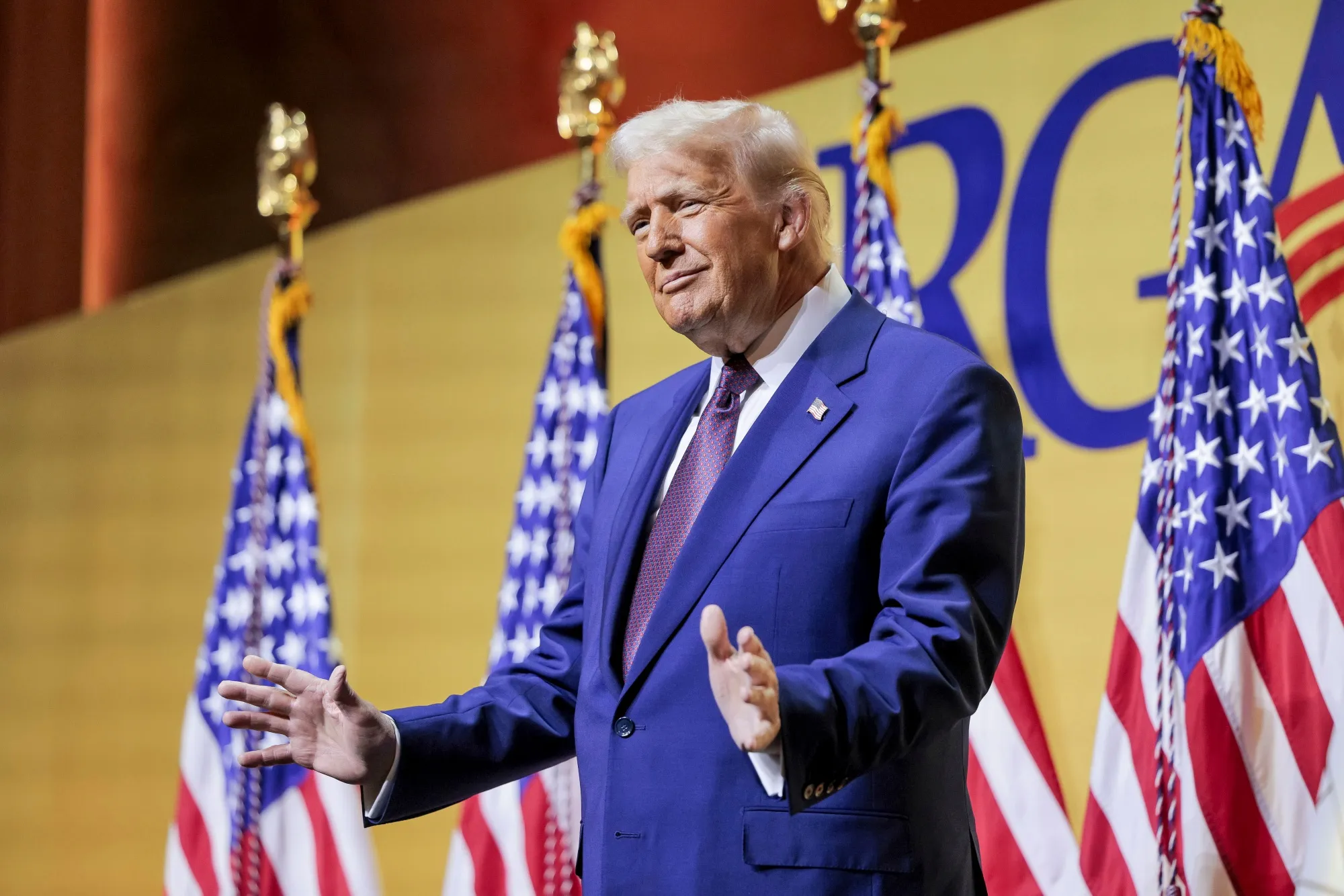 Donald Trump at the Republican Governors Association meeting in Washington, DC, on Feb. 20.